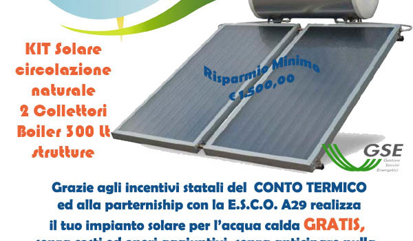 Il SOLE GRATIS a casa Tua grazie al CONTO TERMICO 2.0