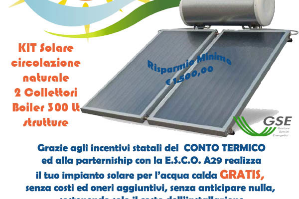 Il SOLE GRATIS a casa Tua grazie al CONTO TERMICO 2.0